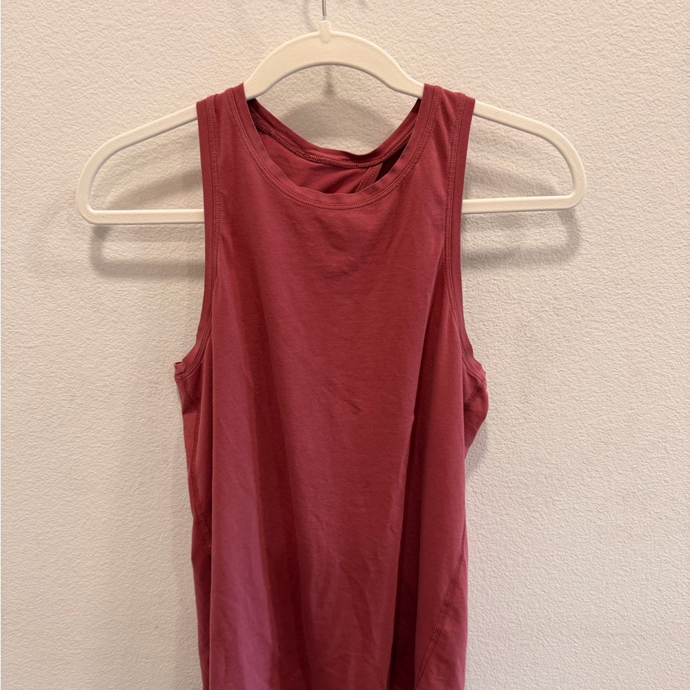 Lululemon All Tied Up Pima Cotton Tank Top Size 6 Rose / Mauve